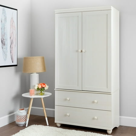 South Shore Hopedale Storage Armoire With 2 Drawers, Multiple Finishes