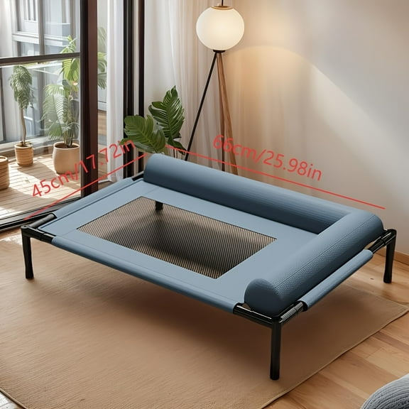 Elevated Cooling Dog Bed - Breathable Mesh for Small/Medium Dogs - Durable Polyester Frame - Indoor/Outdoor All-Season Use