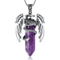 thumbnail image 3 of Dragon Pendant Necklace for Men Women Cool Healing Crystal Stone Necklace Natural Gemstone Necklace Western Dragon Jewelry, 3 of 8