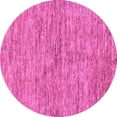 thumbnail image 1 of Ahgly Company Indoor Round Abstract Pink Modern Area Rugs, 4' Round, 1 of 4