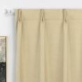 thumbnail image 2 of DriftAway Pinch Pleat Blackout Curtains 84 Inches Long Linen Curtains 2 Panels Set Faux Linen Textured Curtains for Bedroom Living Room Thermal Insulated Privacy Back Tab Window Drapes 30x84 Beige, 2 of 8