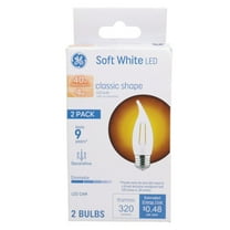 GE 2pk 4 Watts Soft White Medium Base LED Decorative Light Bulbs