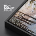 thumbnail image 4 of IDEA4WALL Framed Canvas Wall Art Frozen Tree Trunks & River in Winter Landscape Art Rustic Nature Wilderness Forest Scenery Print Relax/Calm for Living Room, Bedroom, Office - 24"x36" Black, 4 of 5