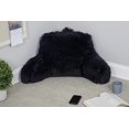 thumbnail image 2 of Klear Vu Shaggy Bed Rest Back Support Pillow - Large Reading Pillow, 30" x 21", Black, 2 of 5
