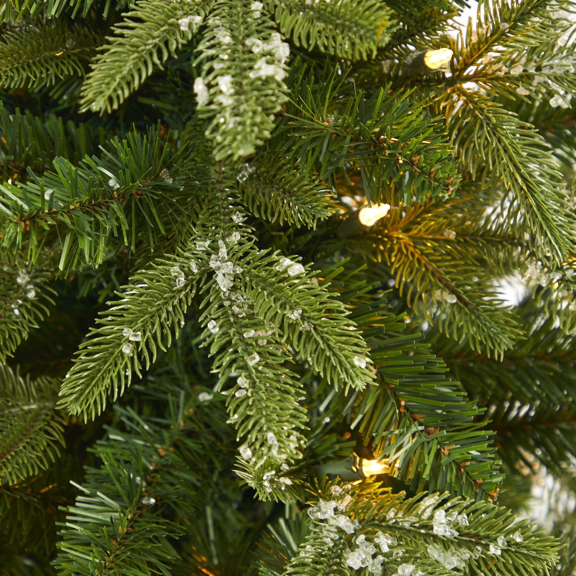 Nearly Natural 44" Snowed Fir Artificial Christmas Tree Prelit with 50 Clear Lights