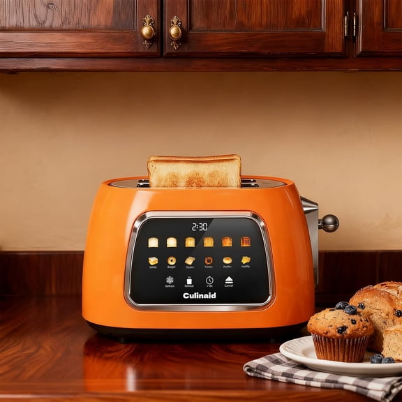 2 Slice Smart Touch Screen Toaster - Orange