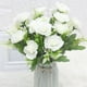 thumbnail image 4 of Ramo de flores de seda | Claveles artificiales para decoración del hogar | Centro de mesa para bodas y fiestas | Flores artificiales rosas, azules y blancas, 4 of 6