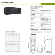 Sound Town ZETHUS Series Line Array Speaker System with One 15-inch Powered Line Array Subwoofer, Two Compact 2 X 8-inch Line Array Speakers, Black
