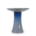 thumbnail image 4 of Olurrisa ​Elegant Modern Ceramic Bird Bath - Weather-Resistant Premium Ceramic Blue Ombre Finish - 17.3" L x 17.3" W x 18.1" H - for Garden, Patio, Lawn, Yard Decor - Attracts Birds, Outdoor Use​​, 4 of 8