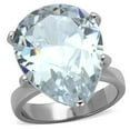 thumbnail image 1 of Bague pour Femmes en Acier Inoxydable Poli avec AAA Grade CZ en Transparent - Taille 6, 1 of 1