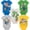 Multi, variant on SUPER MARIO Nintendo Mario Luigi Bowser Newborn Baby Boys 5 Pack Bodysuits Newborn to Infant