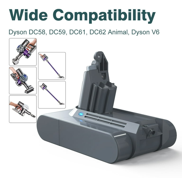 Dyson 967810-21 Batterie Li-Ion d'origine 21,6 V 2000 mAh pour aspirateur  Dyson DC58, DC59, V6