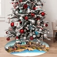 thumbnail image 5 of Sikiie Iconic Global Landmarks 30-48 inches {designName} Print Christmas Tree Skirt Snowman Xmas Tree Skirt with Edge Christmas Decorations for Holiday Party-30", 5 of 7