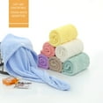thumbnail image 6 of 3 Pack Microfiber Hair Towel Wrap for Women,Super Absorbent Quick Dry Hair Turban for All Hair Types Anti Frizz, Large Hair Drying Towel Head Towel with Button, 6 of 6