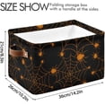 thumbnail image 4 of FREEAMG Collapsible Storage Basket Halloween Spider Rectangular Storage Bins Baskets Toys Storage Bins with Handles for Bedroom Home Office 1PCS, 4 of 7