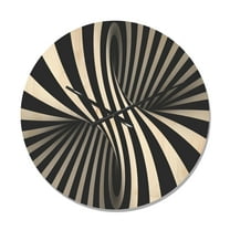 Designart 'Monochrome Spiral ' Modern Wood Wall Clock