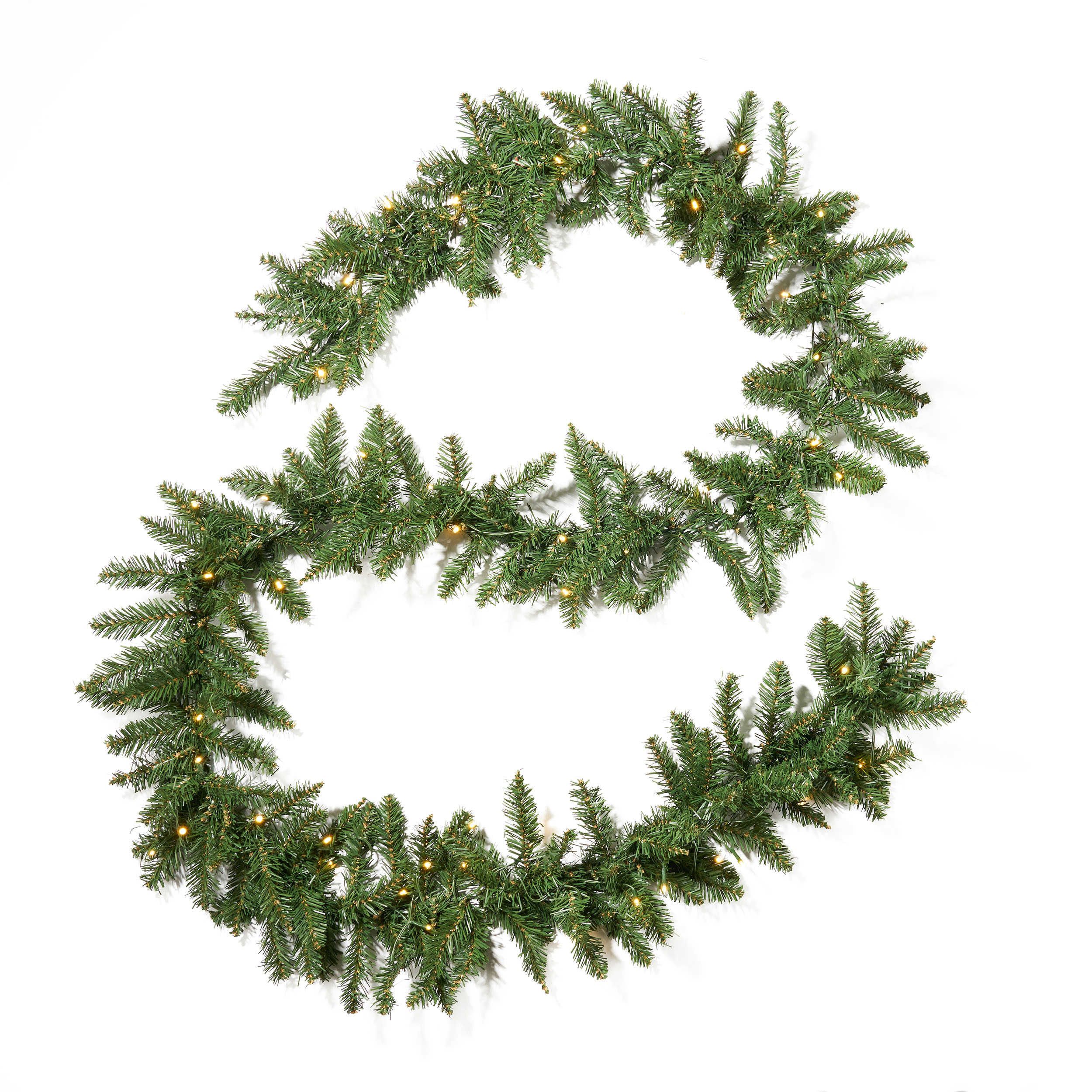 Noble House 9-foot Norway Spruce Pre-Lit Warm White LED Artificial Christmas  Garland