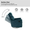 thumbnail image 4 of Set of 2 Leather Recliners  Chairs 360 Swivel Rocking Sofa Armchairs Manual Reclining Push Back Lounge Living Room Home Theater TURQUOISE, 4 of 7