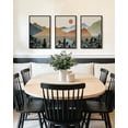 thumbnail image 7 of SHENIFY Watercolor Mountain Wall Art 16x24in3pcs Black Framed Nature Laker Landscape Painting Sun Rises Boho Farmhouse Rustic Room Decor, 7 of 7