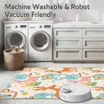 thumbnail image 5 of ODIKA 6'x9' Machine Washable Non-Slip Area Rug, Whimsical Zoo Animals Floor with Adorable Creature Illustrations High Traffic Rug, Orange, 684037, 5 of 5