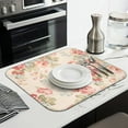 thumbnail image 2 of Microfibre Drying Mat for Kitchen Pioneer Dish Drying Drainer Mat Absorbent Colorful Floral Drying Mat Washing Up for Glass, Plate & Cup 16inch X 18inch, 2 of 7