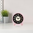 thumbnail image 4 of Despertador 4.5 "Despertador analógico de cabecera para dormitorio Reloj de batería redondo con Rosado Zulema Reloj de escritorio, 4 of 8
