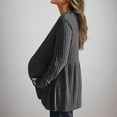 thumbnail image 4 of Diufon Women's Maternity Tops Soft Long Sleeve Pregnancy Tunic Blouses Crew Neck Striped Knitted Sweater Top, 4 of 10
