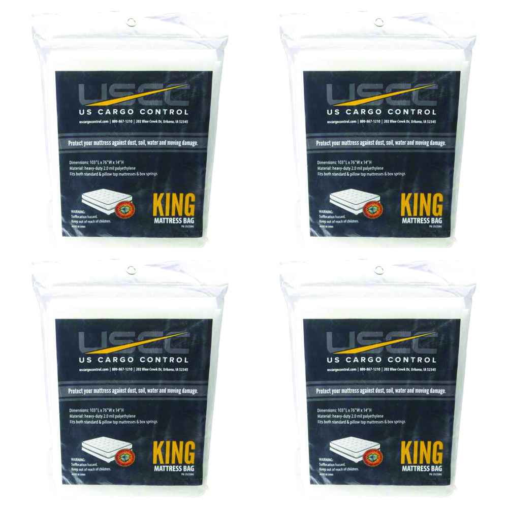 King Mattress Bag 2 mil. (76"x14"x103") 4 Pack