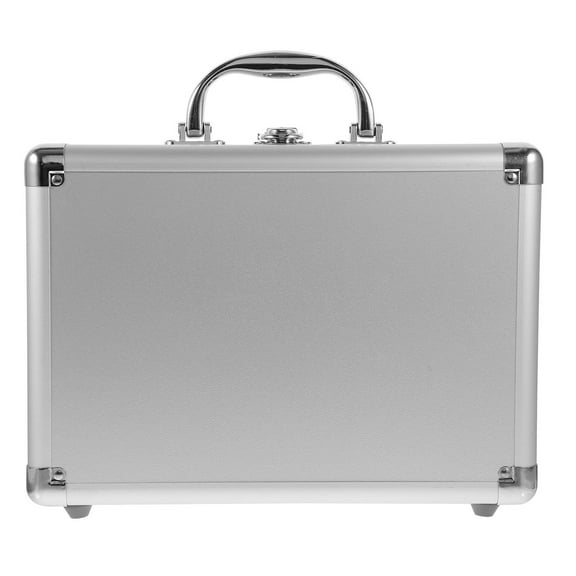 OUNONA Aluminum Storage Cases Briefcase Silver Aluminum Alloy Accessories Multipurpose 1Set