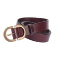 thumbnail image 1 of Qarigey Cinturón informal Formal para mujer, hebilla de Color sólido, longitud ajustable, pantalones cortos de oficina, cinturones de cuero de doble Type2 NO2 Qarigey  AP010439-03B, 1 of 6
