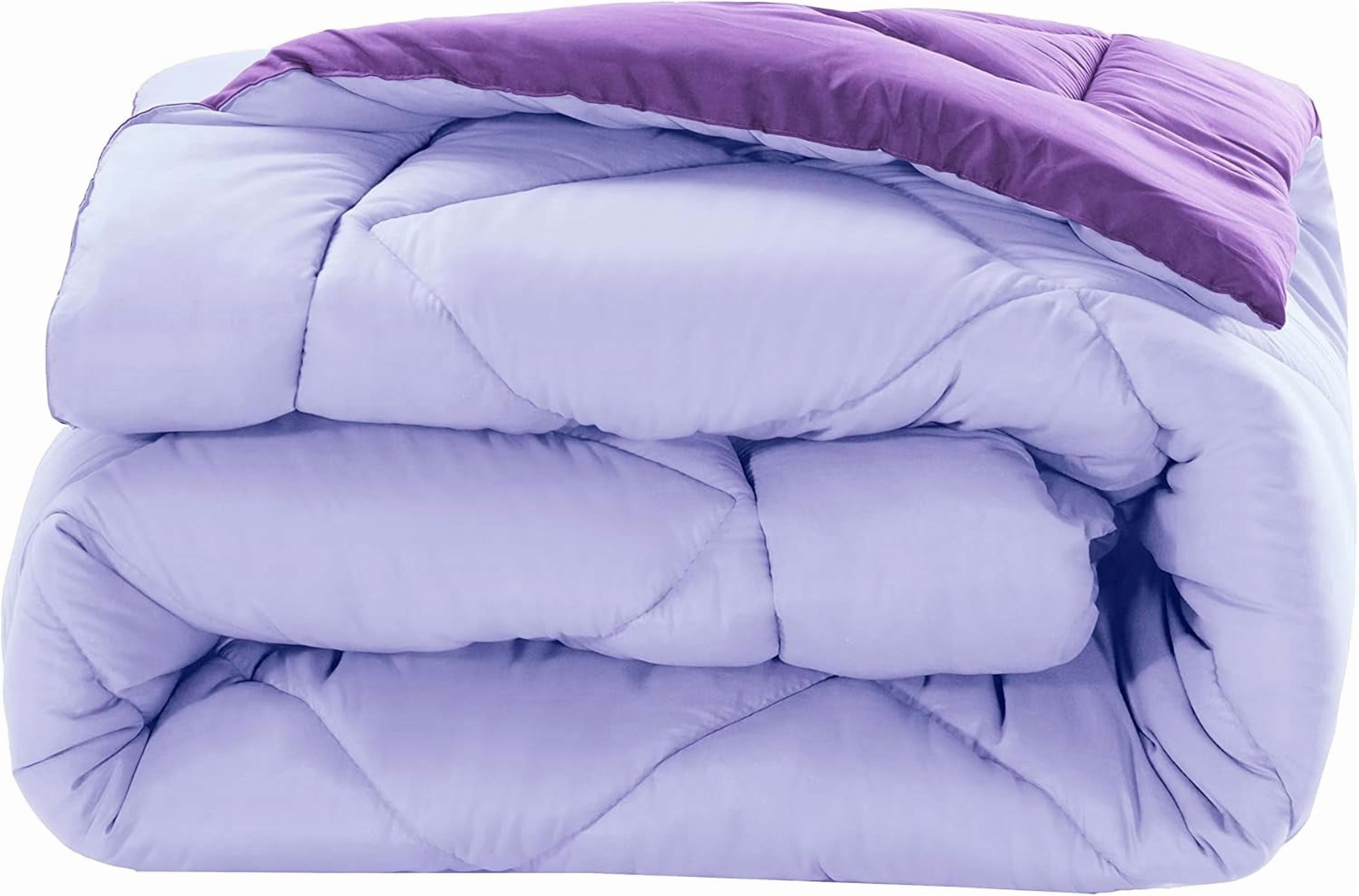 Elegant Comfort Hypoallergenic Microfiber Comforter, Purple, King