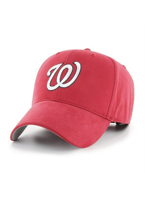 Fan Favorite Adult Mens Red Washington Nationals Club Logo Adjustable Hat - OSFA