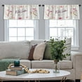 thumbnail image 4 of LALILO Kitchen Curtain Valance Green Vintage With Watercolor Rod Pocket Window Curtain 52"x 18" Set of 2, 4 of 5