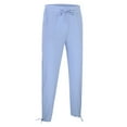 thumbnail image 4 of XIYON Men's Casual Pants Lightweight Breathable Loose Twill Beach Drawstring Comfortable Elastic Waist Relaxed Trousers For Outdoor Travel Loose Fit, 4 of 9