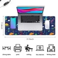 thumbnail image 5 of Long Mouse Pads for Desk,Colorful Dinosaurs Names Palms Clouds Desk Mats on Top Of Desks, Desk Mouse Pad Extra Large with 3mm Non-Slip Base and Stitched Edge for Gaming,Work,Home 31.5"x11.8", 5 of 5