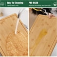 thumbnail image 5 of Behome Bamboo Cutting Board for Kitchen, Extra Large Wood Chopping Board with Hanging Hole and Deep Juice Groove, Serving Boards for Meat, Vegetables & Fruits, 18.0" x 11.81", 5 of 9