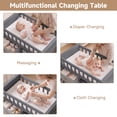thumbnail image 5 of INFANS Baby Changing Table, Wooden Diaper Station Dresser with 3 Fabric Drawers, Laundry Hamper, Safety Belt, Pad for Nursery Infant, 5 of 10