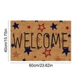 thumbnail image 3 of HCBY Patriotic Welcome Doormat, Independence Day Entry Rug, Star Pattern Design, Non-Slip Silicone Backing, Red White Blue Accents for Front Porch, 3 of 6