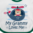 thumbnail image 4 of Inktastic Grammy Loves Me Grandson Bear Boys Baby Bib, 4 of 4