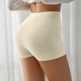 thumbnail image 2 of LIIPEE Women Leggings Casual Elastic High Waist Slim Fit Mini Leggings Solid Color Versatile Seamless Shorts Fashion Comfortable Soft Breathable Daily Leggings,Beige,L, 2 of 4
