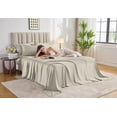 thumbnail image 2 of Queen Sheets, Genuine 100% Organic Viscose Derived from Bamboo Bed Sheet Set, Luxuriously Soft & Cooling, Double Stitching,  (Queen, Birch), 2 of 4