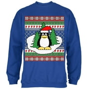 Penguin on Ice Ugly Christmas Sweater Mens Sweatshirt
