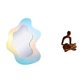 thumbnail image 1 of Figura humana ondulada de acrílico, moderna y decorativa, estatua de pensador, espejo de maquillaje, arte abstracto. Colección versátil para decoració, 1 of 8