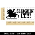 thumbnail image 2 of Sleighin' Slaying It Santa Christmas Teacher Student School Self-Inking Rubber Stamp Ink Stamper - Red Ink - Small 1-1/2 Inch, 2 of 7