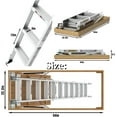 thumbnail image 3 of MIDODO Aluminum Attic Ladder, 54" W x22.5 H 350 Pound Load Capacity, Folding & Pull Down Attic Ladder for 7'8"-10'3" Ceiling Height, 3 of 10