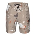 thumbnail image 4 of Kdxio Chicken Pattern Mens Casual Shorts - Drawstring Summer Beach Sports Shorts for Men, 4 of 9