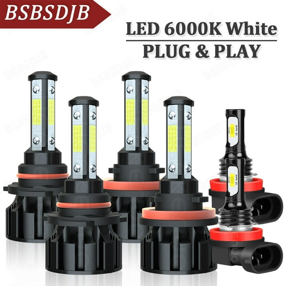 For Toyota Camry 2007-2014 White LED Headlight Bulbs High-Low Beam   Fog Light