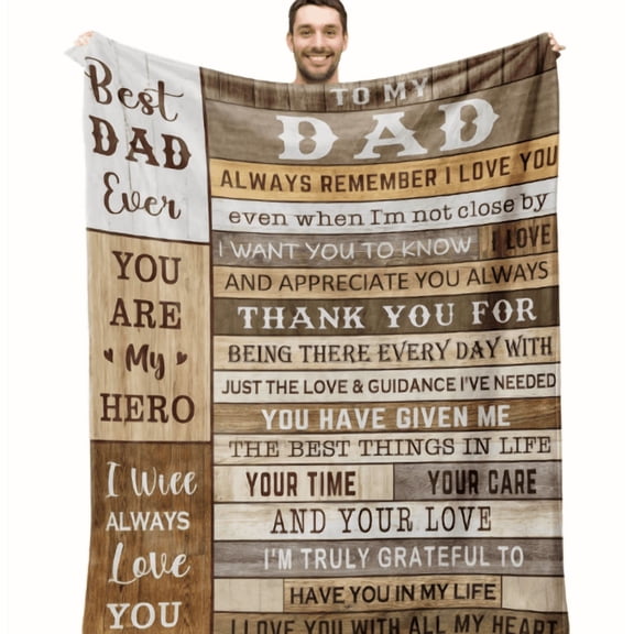 1pc 280g Gifts For Dad, Dad Birthday Gift, Fathers Day Dad Gifts From Daughter Son, Birthday Gifts For Dad, Best Dad Ever Gifts, To My Dad Blanket, Gifts For Dad Who Have Everything Blanket