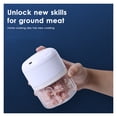 thumbnail image 4 of Wireless Electric Meat Grinder Household Mini Garlic Ginger Chili Masher USB Charging Kitchen Chopper Meat Crusher Shredder ,Easy Installation, 4 of 7