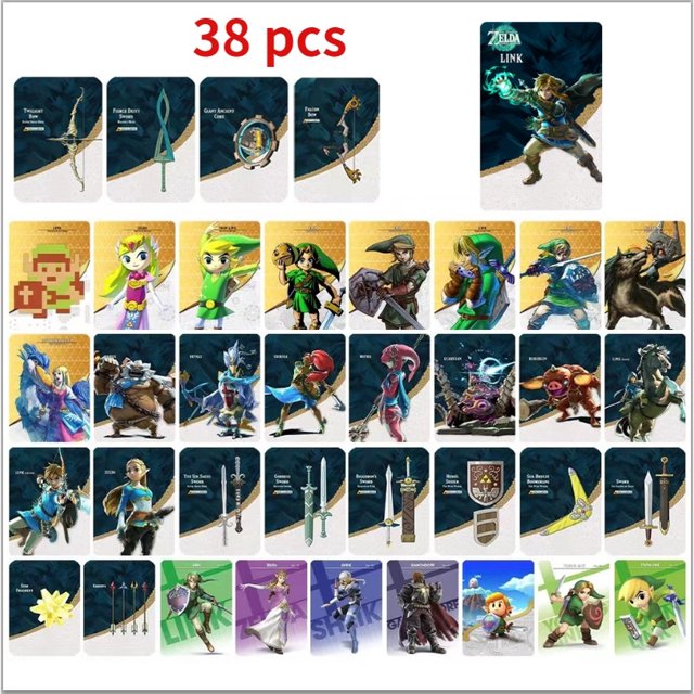 38Pcs the Legend of Zelda Tears Kingdom Switch Amiibo NFC Tarjeta De Enlace